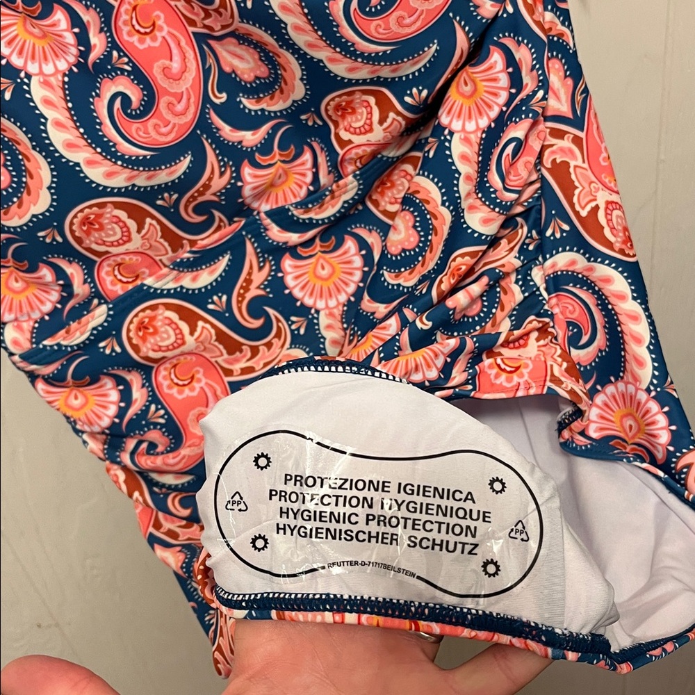 Grace Karin One Piece Paisley One Shoulder Swimsuit L - Picture 4 of 6